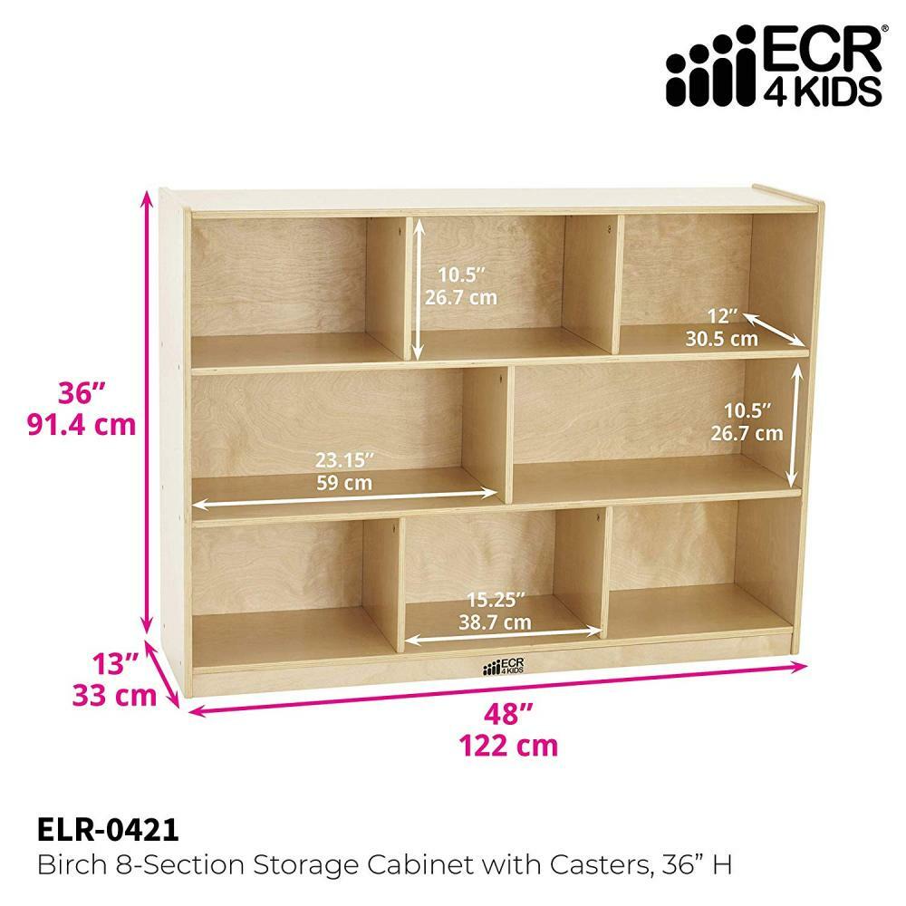 Ecr4kids 8 Compartment Shelving Unit With Casters For Sale Online Ebay