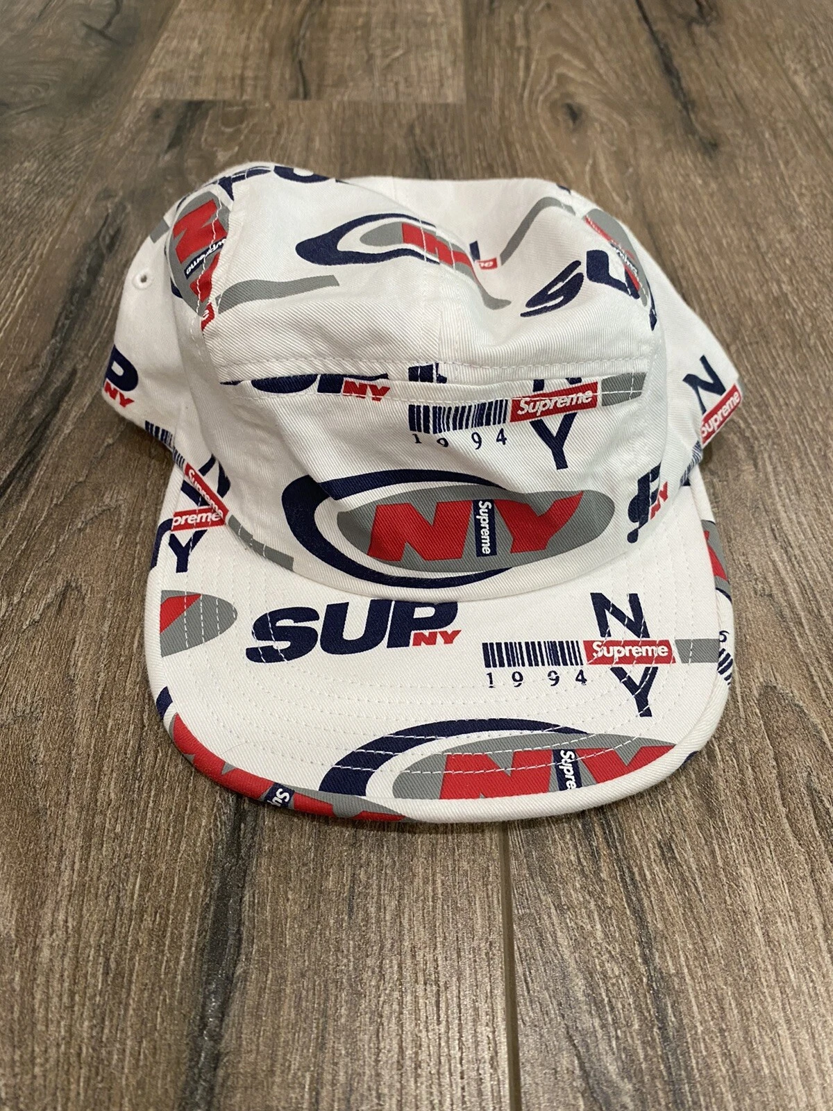 Casquette chapeau de camp Supreme 1994 NY New York All Over Print Hype