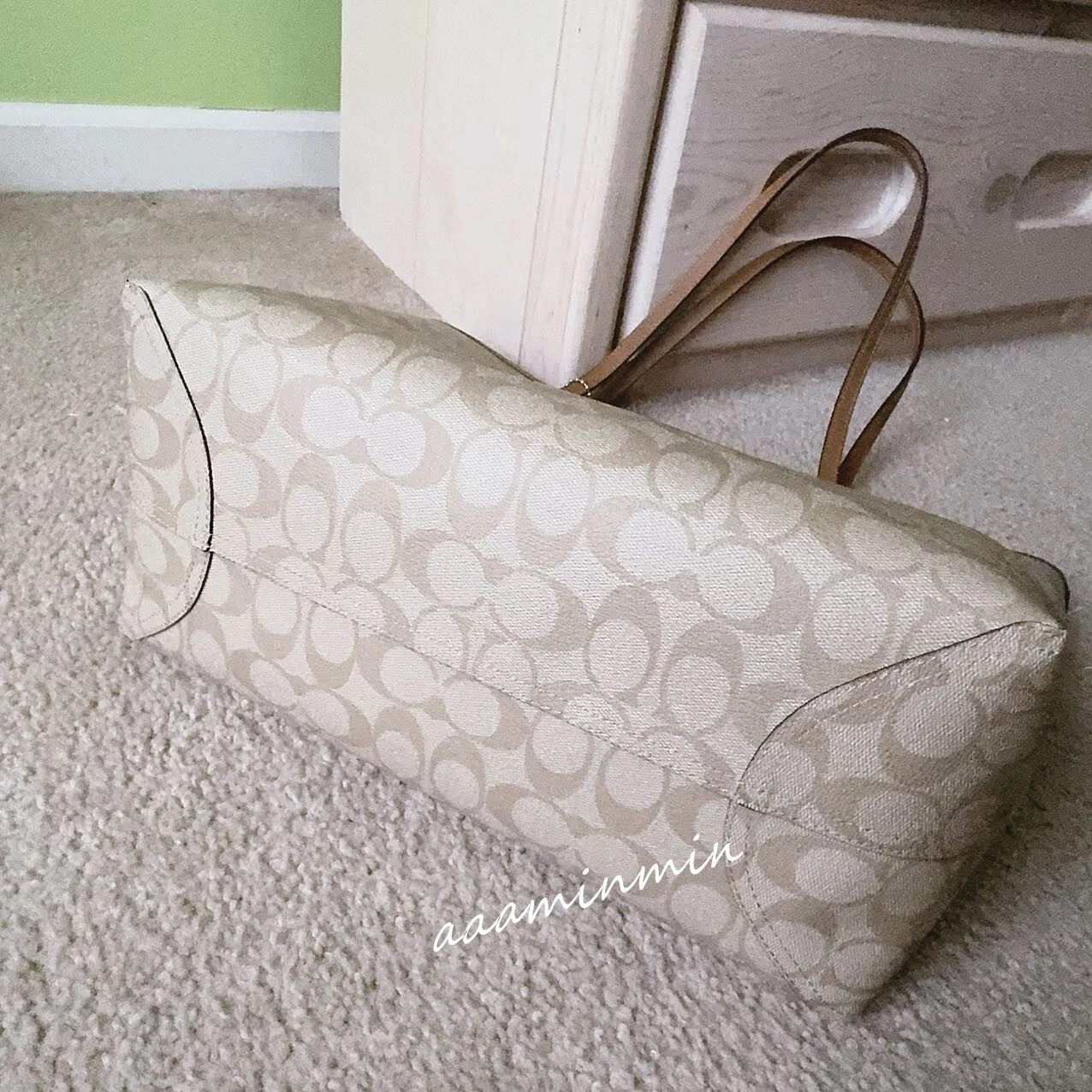 Borsa Coach City Tote Bag in tela firmata 5696 nuova con etichetta