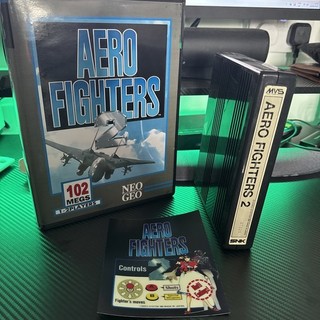 Aero Fighters 2 Neo Geo MVS SNK Cart And Shockbox Mini marquee VGC