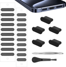 USB C Port Cover for Iphone 15 16 17 Series, USB C Dust Plug Phone Speaker Cover