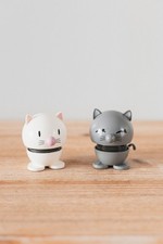 Lot de 2 Chats Figurines Cats avec Ressort Jouet Drôle Hoptimist Collection