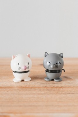 Lot of 2 Cats Figures Cats with Spring Funny Toy Hoptimist Collection