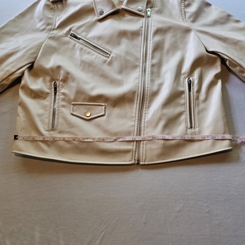 NEW WITH TAG NINE WEST FAUX Leather Jacket FULL ZIP NEW XL - Picture 4 of 15