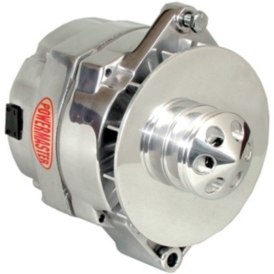 Powermaster 67294, One Polished Delco 150Amp Alternator 1 Wire Performance Parts - Picture 2 of 13