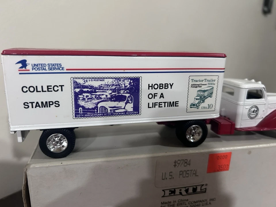 Ertl 1990 年美国邮政压铸卡车。 盒子 8.25 英寸长。 #9784。 1948 年钻石 T 汽车 — 第 2/4 张图片