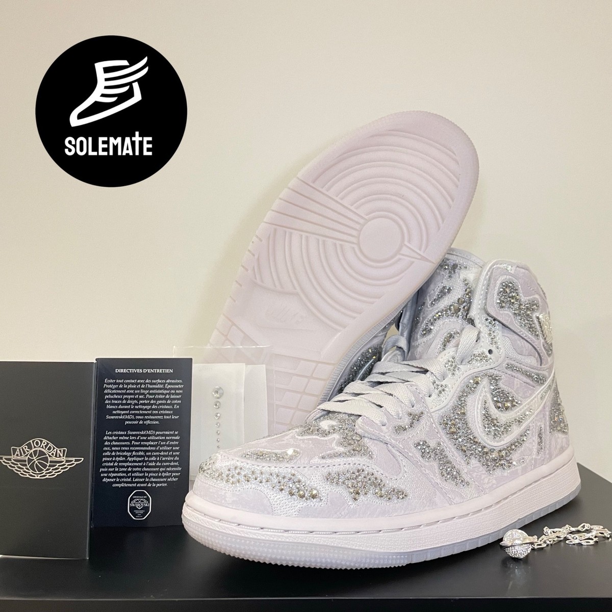 ?Nike Air Jordan 1 Retro High OG Swarovski Vast Grey HF6248-002 