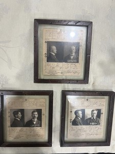 Framed 1909 Erie County Penitentiary Bertillon Mugshot Original