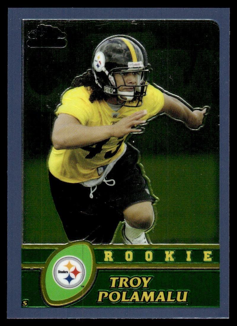 2003 Topps Chrome Troy Polamalu Rookie Pittsburgh Steelers #274