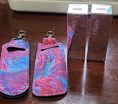 2 Pk, Cherry Oil Infused Lip Glow Oil, Color Awakening, With Travel Holder