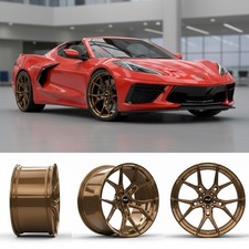 19 20 Alt Mach Rotary Forged Gloss Bronze Wheels Rims For C8 Corvette