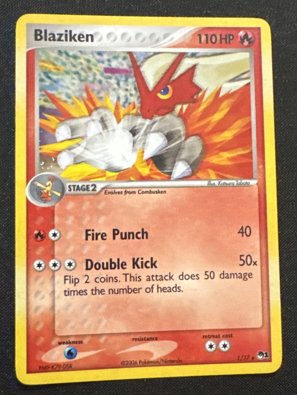 Blaziken HOLO RARE 1/17 Pop Series 1 Pokemon Card NM 2004