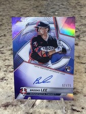 2025 Bowman's Best Brooks Lee Auto RC Purple Refractor #/75 Twins