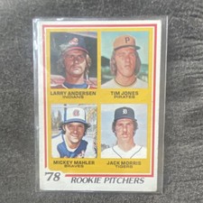 Topps 1978 Rookie Pitchers #703 Jack Morris Larry Andersen Baseball Card. rookie card picture