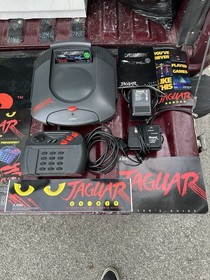 Atari Jaguar Black Console With Controller + Cybermorph - Manual Poster Inserts