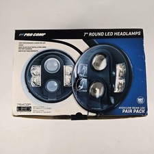 Pro Comp 76402p 7 Round Led Headlights Jeep Wrangler Jk 07-18 Pair Open Box