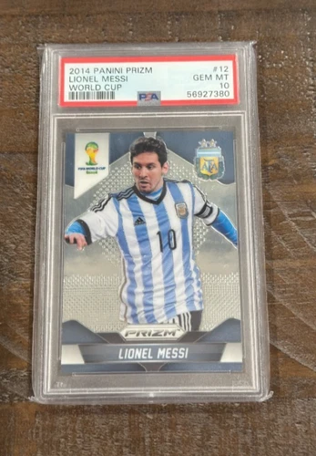 2014 Panini Prizm World Cup Lionel Messi PSA 10 #12 Argentina Soccer