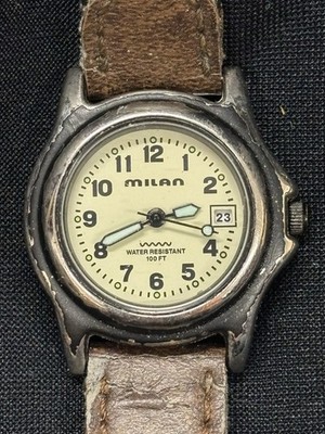 Vintage Milan Women s Water Resistant Quartz With Date Japanese Movement New Bat