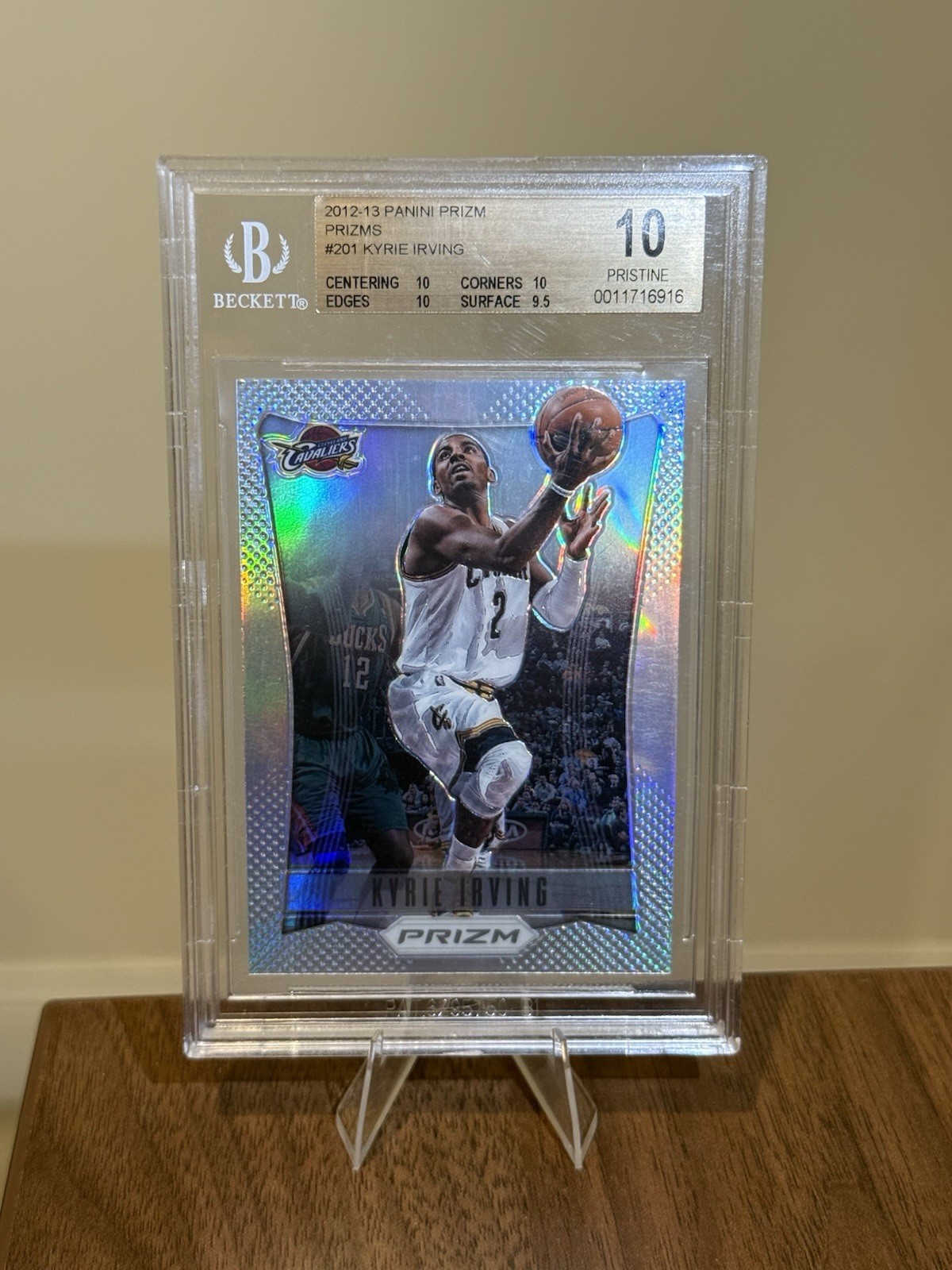 2012 Prizm Kyrie Irving Silver Prizm 1st Year BGS 10 Pristine #201 Very Rare
