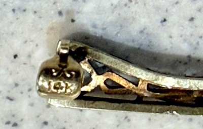 Vintage Krementz Art Deco Bar Pin 14K Gold 1.3gm Bent LS | eBay