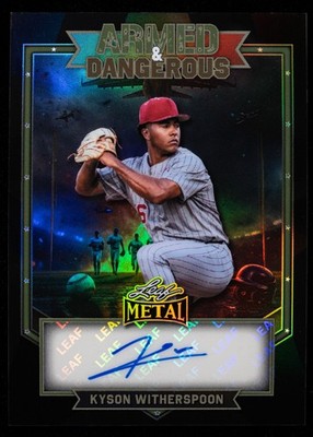 Kyson Witherspoon Auto 2/2  2026 Leaf Metal Baseball Armed and Dangerous