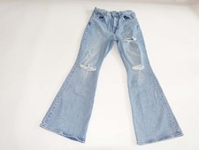 Levi's Women's Premium 70s High Flare Jeans Size 28 Light Blue 29.5" Inseam