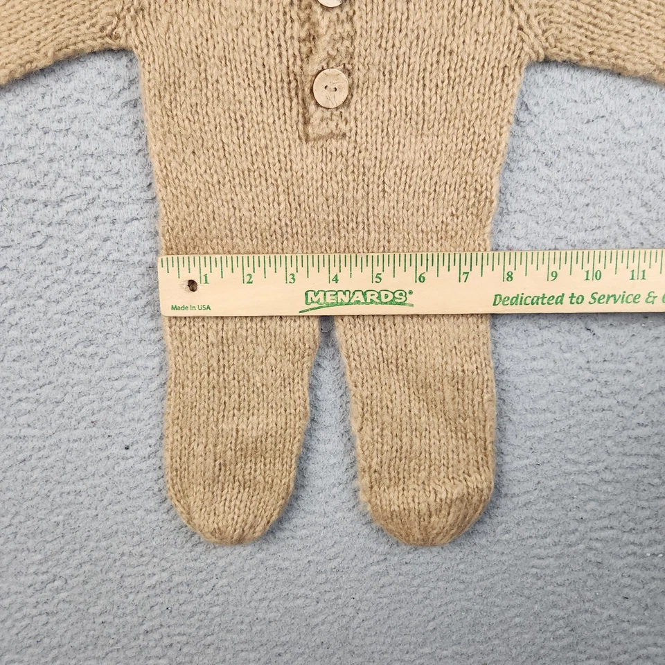 Винтажный ручной вязки медведь костюм ребенка 3-6 месяцев Хэллоуин 2 изделия медведь костюм - Изображение 4 из 4