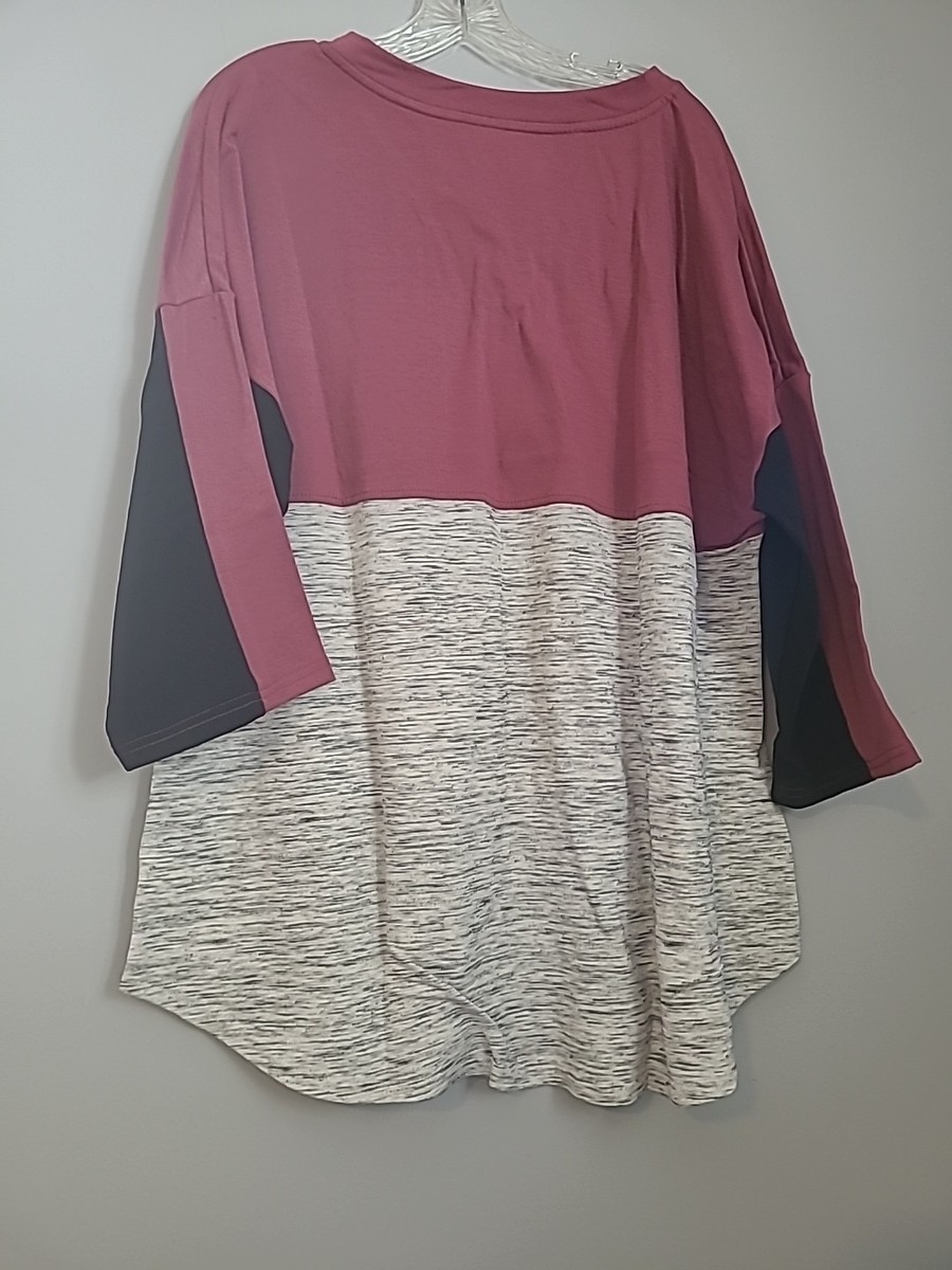 WOMEN'S PULLOVER XERSION LIGHT BURGUNDY HOPE LOGO SZ 2X PLUS CRISS CROSS STRING View 2