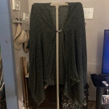 Lane Bryant Open Front Knit Poncho Oversized Sweater One Size Fits All