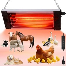 450W Heat Lamp for Chickens, Large Chicken Coop Heater, Carbon Fiber Chicks B...