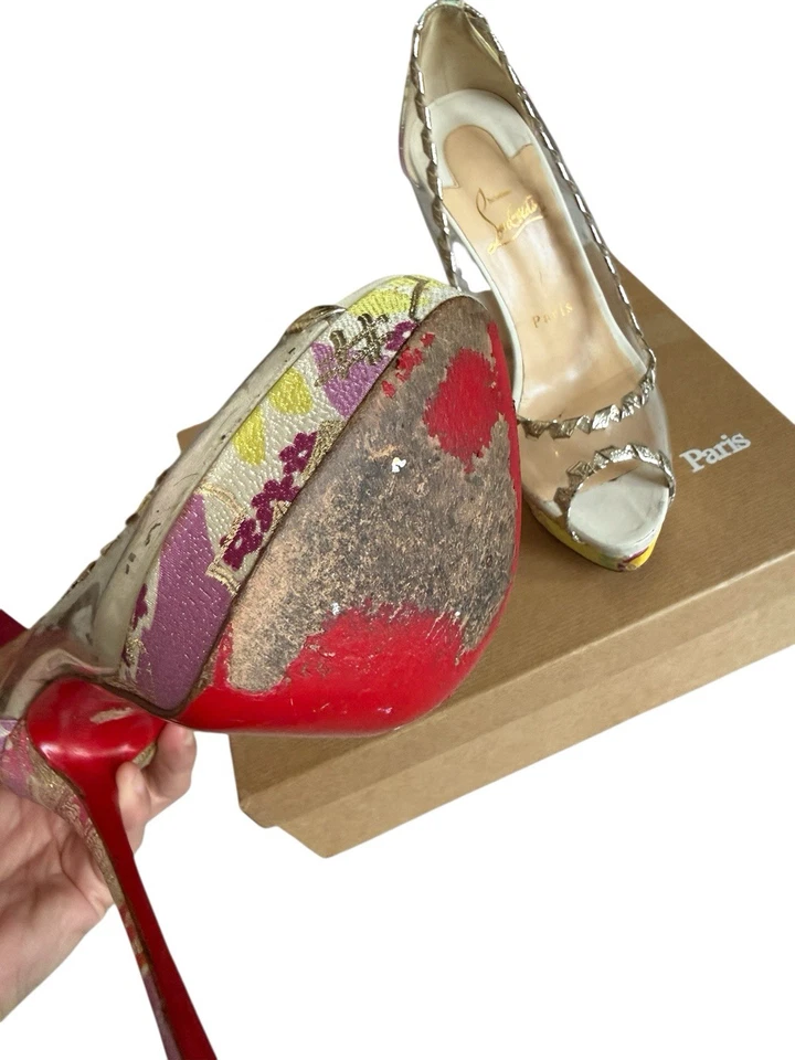 Christian Louboutin 女式高跟鞋芭蕾浅口鞋 38 1/2 US 8 码 — 第 4/4 张图片