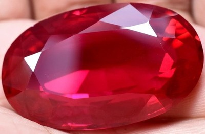 100 Ct Red Ruby Mogok Natural Oval Cut Unheated Loose Gemstone Certified