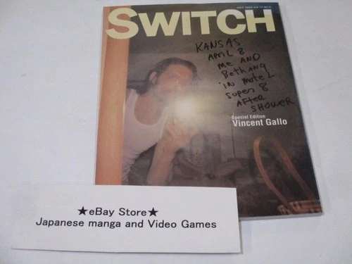 VINCENT GALLO  PHOTO BOOK JAPANESE SWITCH vol.17 No.6 July 1999 issue