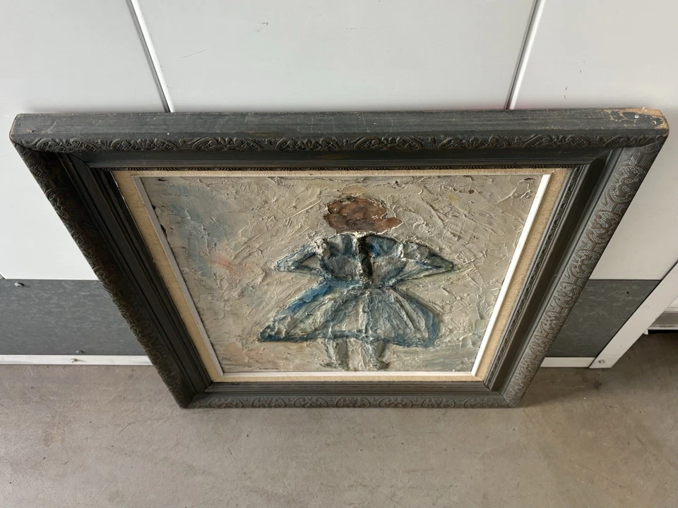 🔥 Pintura de retrato de mujer misteriosa surrealista moderna inusual vintage, LEVENTHAL Foto 4 de 4