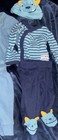 Baby Boy Clothes Carter's Preemie & Newborn 5pc Sets Blue Striped Footed Outfit — photo 2