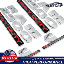 4pcs Emblem Badges For Ram 2500 Heavy Duty Cummins Turbo Diesel Decal Chrome Red 4pcs Emblem Badges For Ram 2500 Heavy Duty Cummins Turbo Diesel Decal Chrome Red