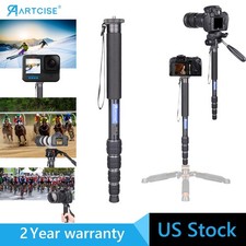 64" Camera Monopod Compact Portable Unipod Aluminum Alloy 5-Section Monopod