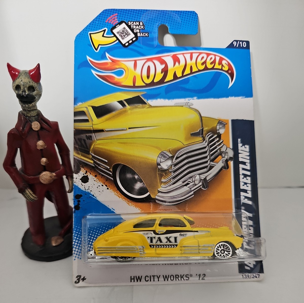 Hot Wheels '47 Yellow Chevy Fleetline Taxi Cab 🔥🚚Free Shiping