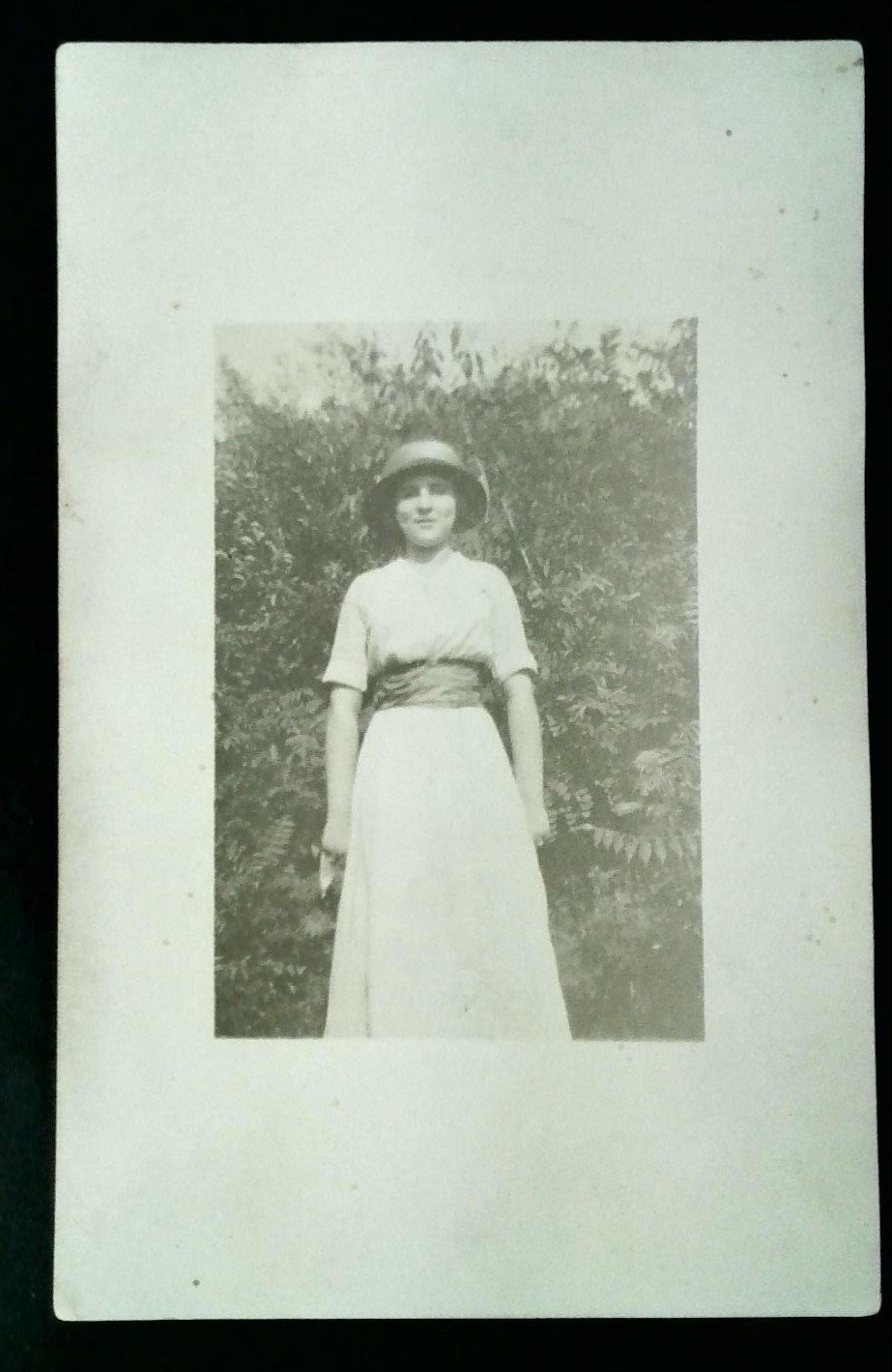 Vintage Real Photo Postcard Woman in Period Dress by J.C. Mick Jersey Shore