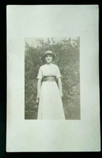 Vintage Real Photo Postcard Woman in Period Dress by J.C. Mick Jersey Shore