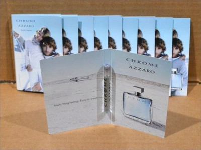 CHROME AZZARO Eau De Toilette 10 Samples Splash NEW (15ml 0.5 fl. oz.)