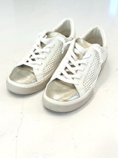 Dolce Vita Zina Sneakers Bone Gold Off White Woven Size 8 Women  s