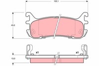TRW BremsbelÄGe Bremsbelagsatz Hinten Passend FüR Mazda MX-5 1 2
