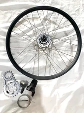 Shimano Nexus Inter 3 Hub in ISO 451 wheel, microSHIFT  3 shifter, 4 sprockets