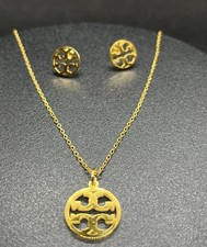 Gold Plated Stainless Steel Necklace and Earrings Set