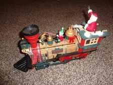 New Bright Holiday Express LOCOMOTIVE ENGINE 385 train Santa's Fe 384 387
