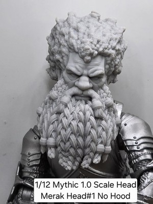 3d Printed 1.0 Head For Mythic Legions 1/12 Scale MERAK HEAD #1