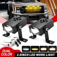 2x Grill Driving Lights Mini Projector Auxiliary Fog Lamps Car Truck Offroad Suv