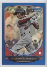 2013 Bowman Draft Picks Chrome Blue Refractor 35/99 Oscar Mercado #BDPP36 bj3