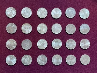 24 Silber Münzen Komplettsatz DFGJ Olympische Spiele 1972 München 625 Silber
